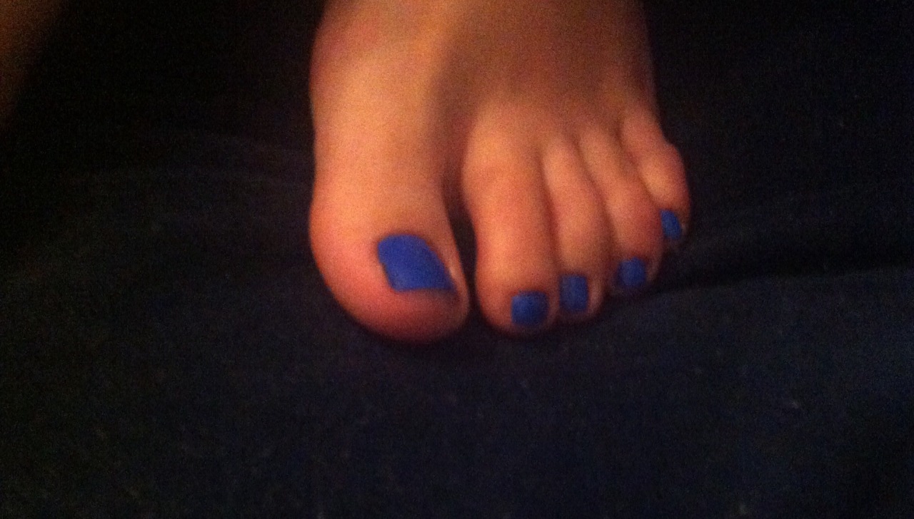 Blue Polish What Do You Think Feet Toes Footfetis