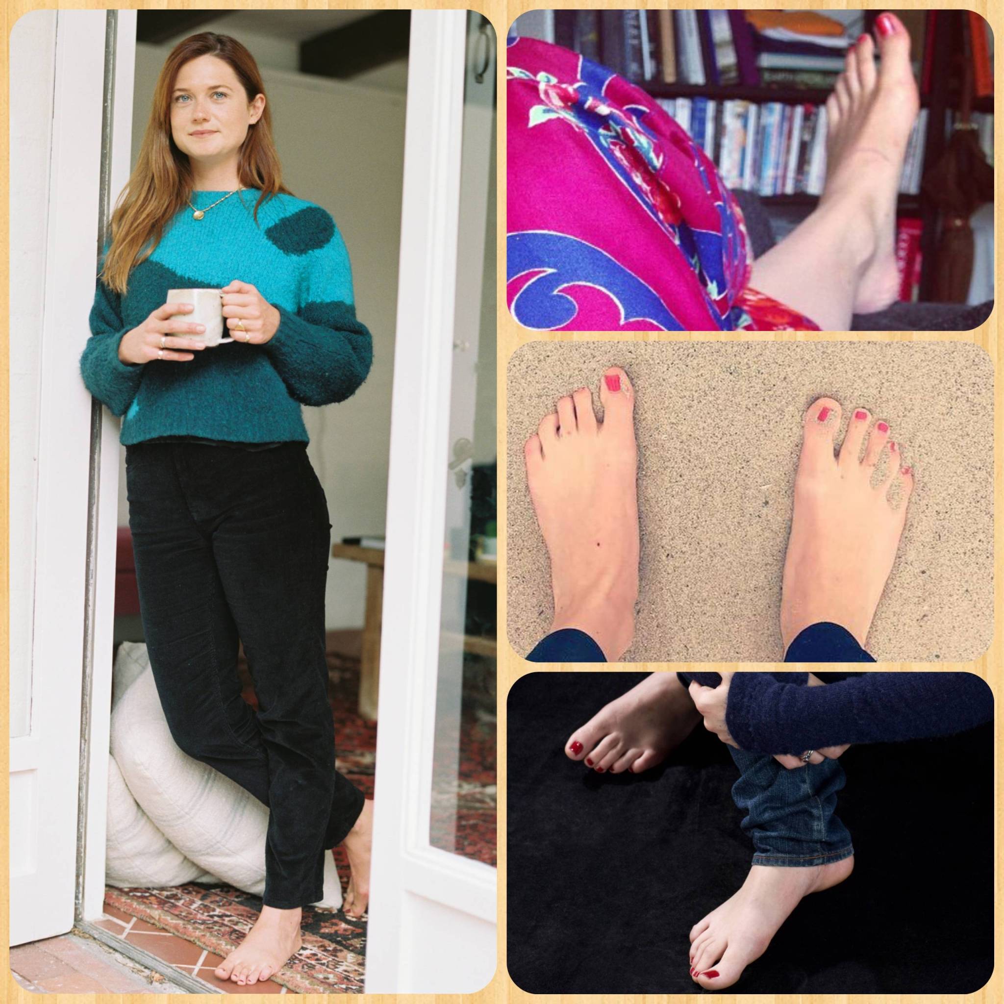 Bonnie Wright Loves Wearing Red Feet Toes Footfetis