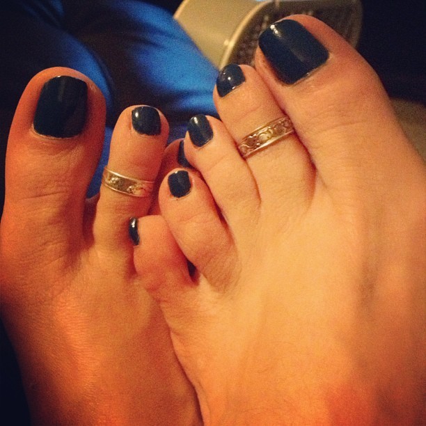 Close Up Of My Toes My Blue Looks Fee