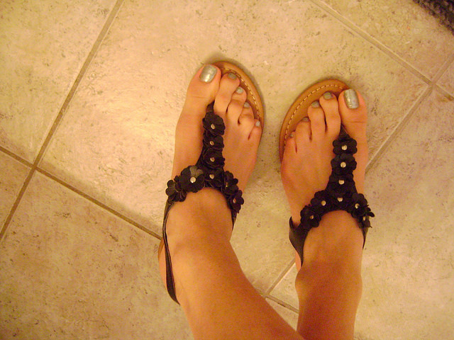 Cute New Sandals Silver Nails By Rachel Fee