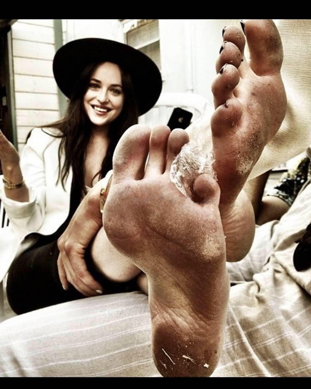 celebrity feet pictures from Dakota Johnson No This Is Not A Fake Feet.