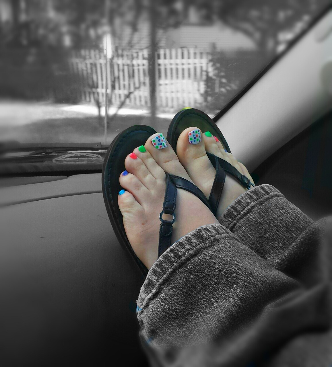 Footzombie Sexy Hotwife In Thong Sandals Fee