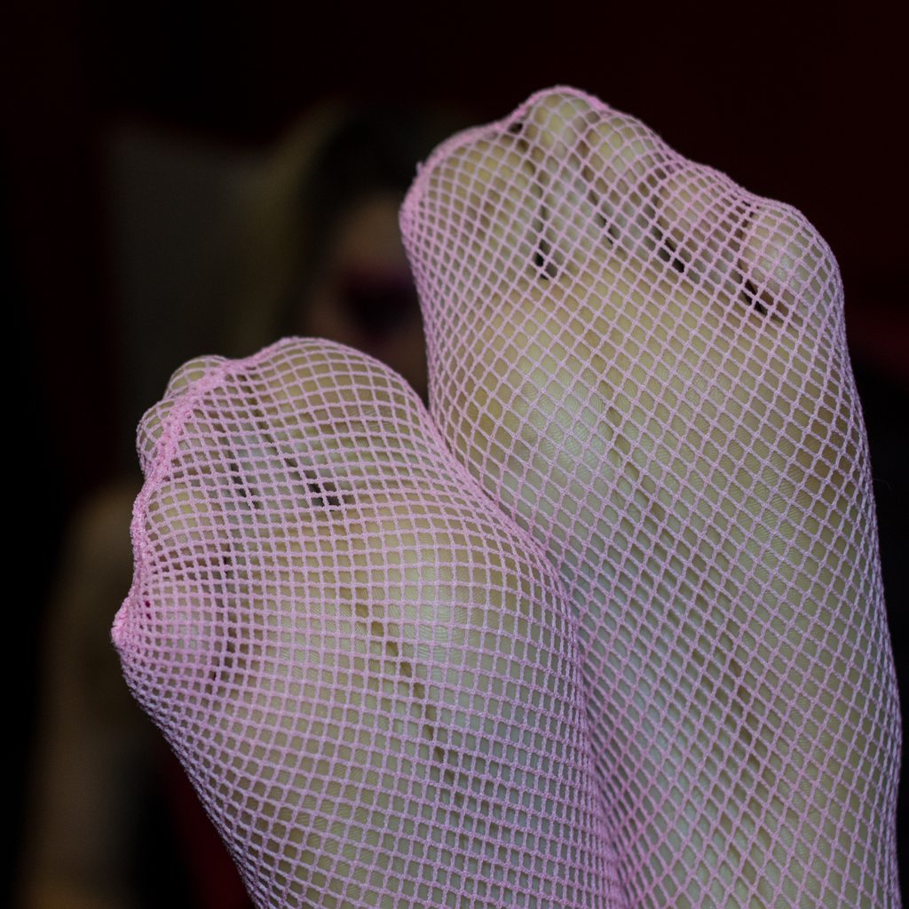 Lovely Pink Fishnets From Last Night Feet Toes Footfetis