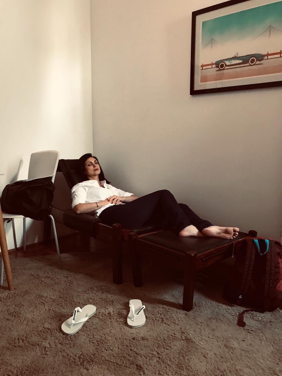 Morena Baccarin From Her Twitter Hard At Work Feet Toes Footfetis