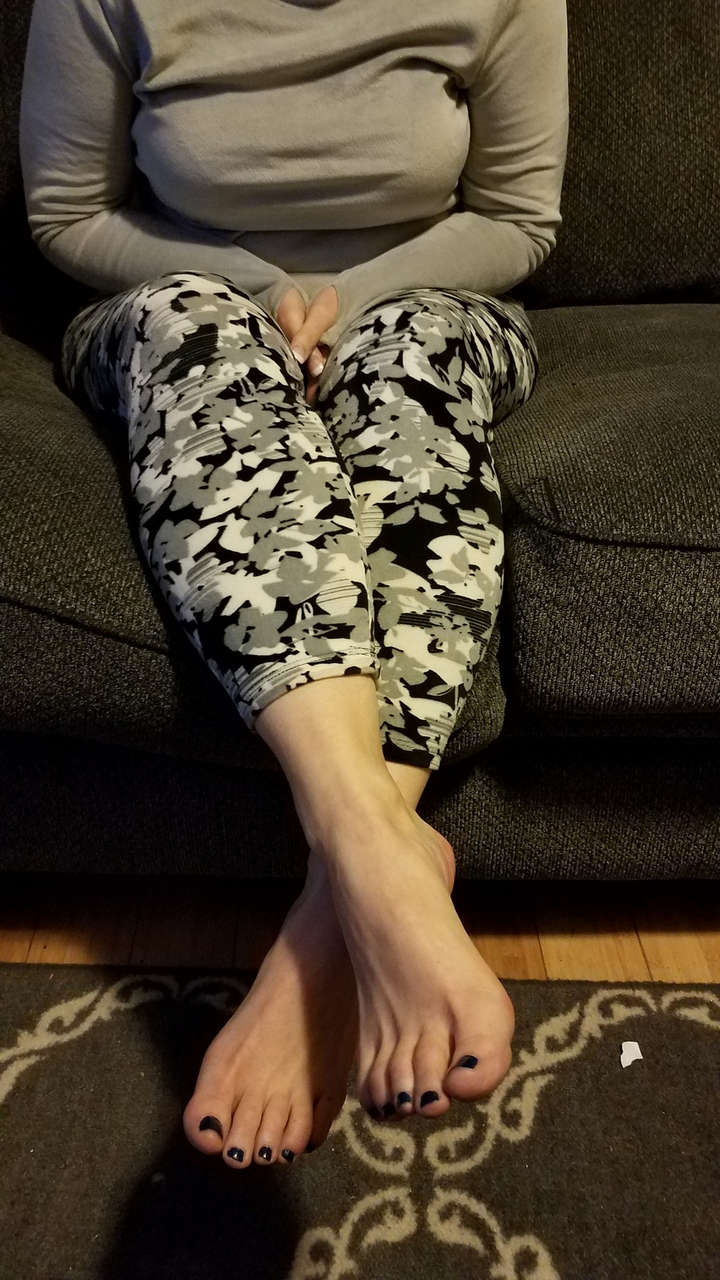 My Pretty Wife Sitting On The Couch Showing Those Fee