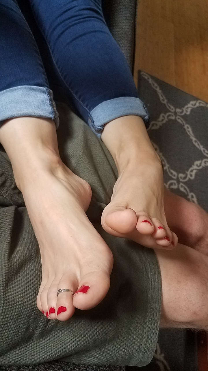 My Pretty Wifes Beautiful Feet In My Lap Gettin