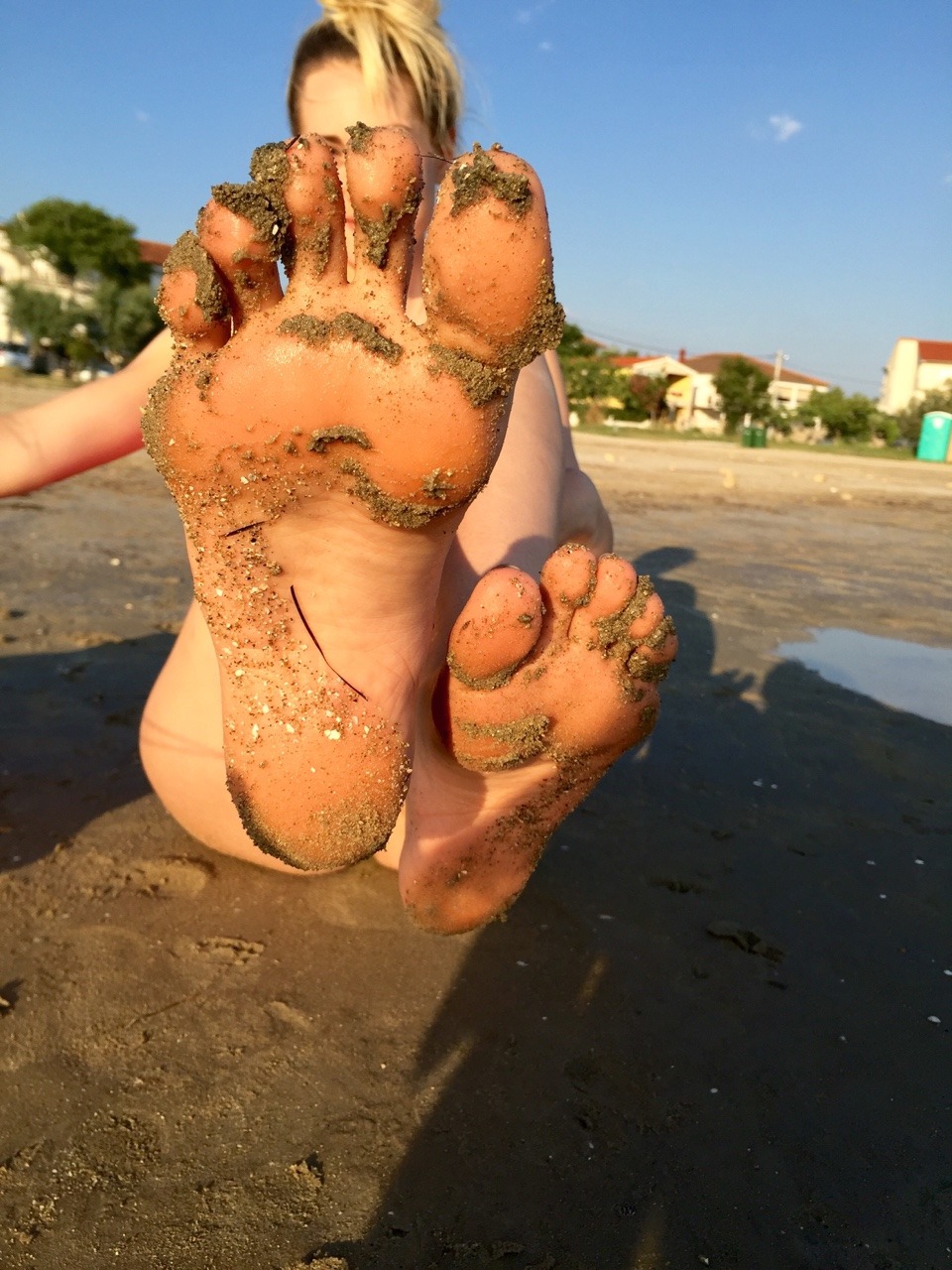 Sandy Sole Closeup Foot Feet Toes Beac