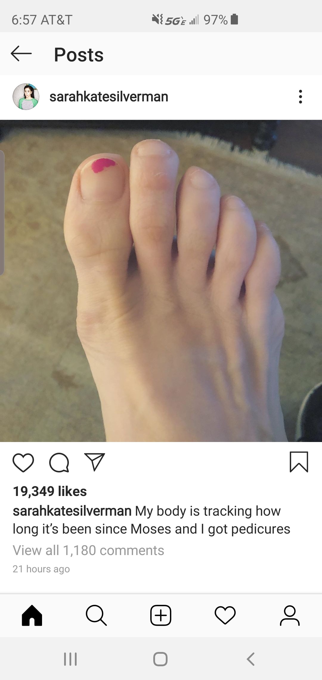 Sarah Silverman Love Feet Toes Footfetis