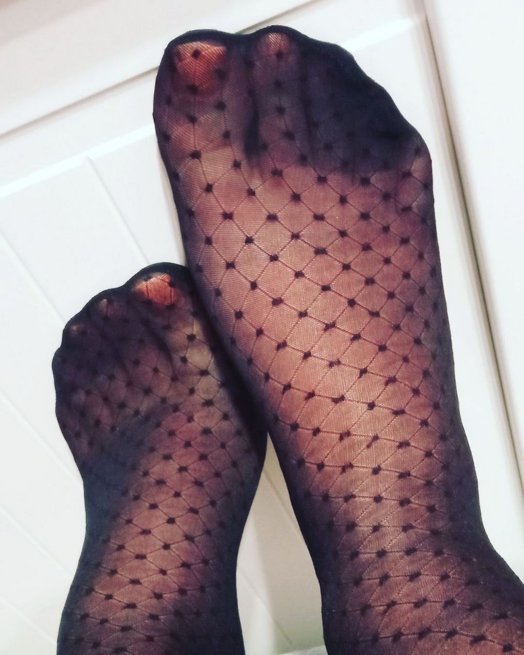2 Pairs Of Glamorous Feet Sexy Black Tights