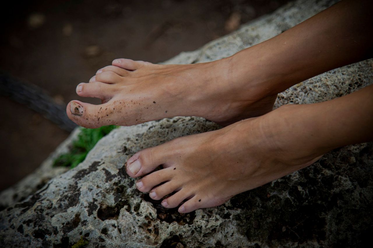 Chloe Feet Outdoor Forest Feet