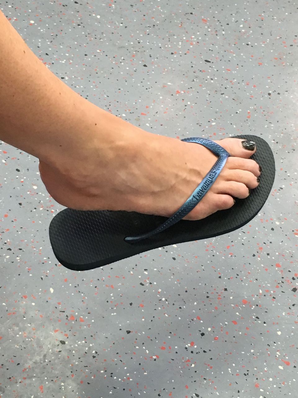 Tinymilffeet Bare Feet In Blue Thongs